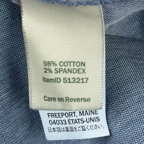 L.L. Bean Lakewashed Dock Shorts Womens Size 4 Blue Chambray Favorite Fit - Picture 7 of 10